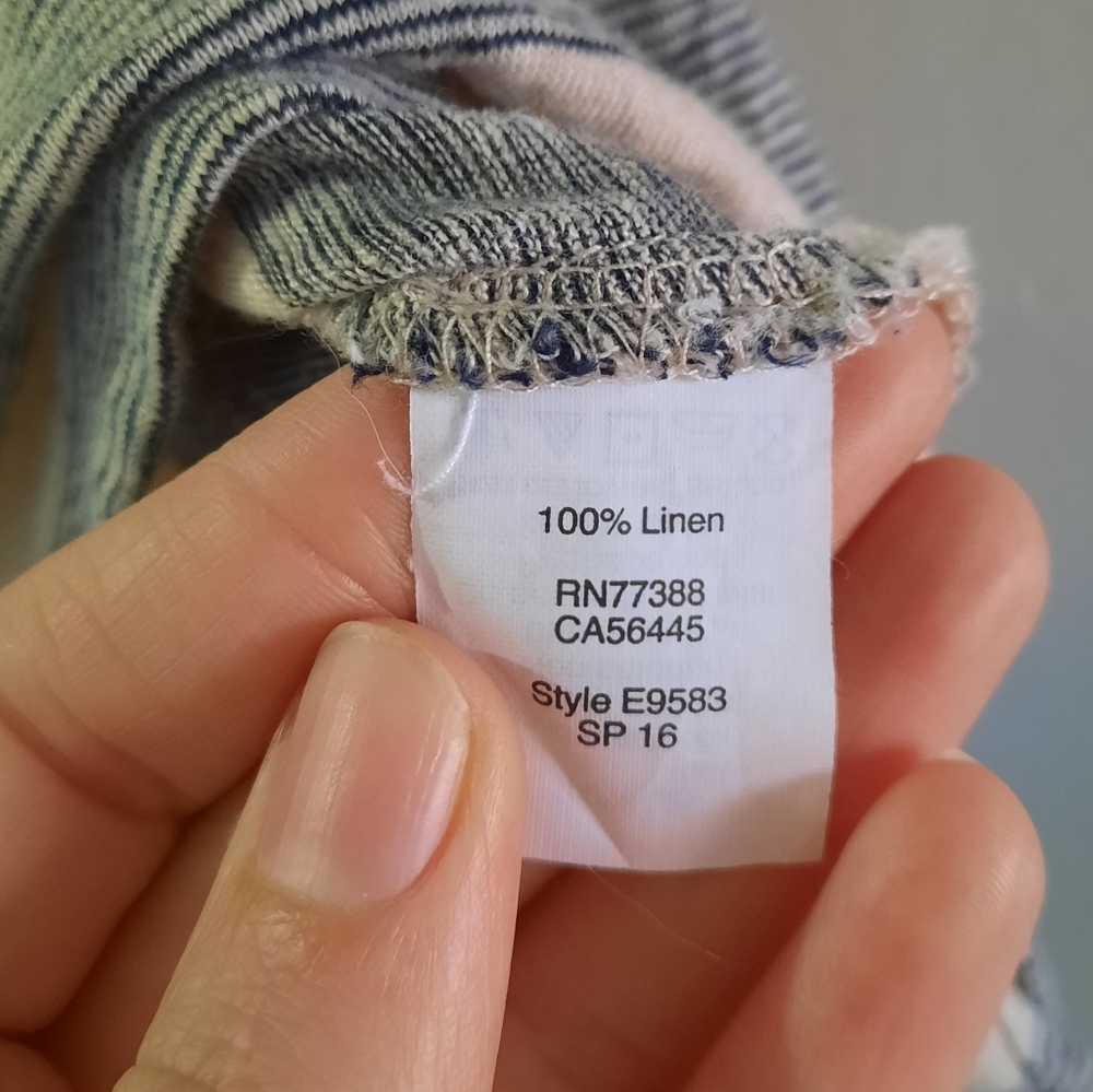 Madewell Linen Striped Tank Top XS - Picture 4 of 5